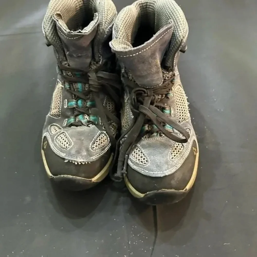 Vasque Breeze 2.0 Kids Size 4 M UltraDry Waterproof Hiking Boots Gray Teal